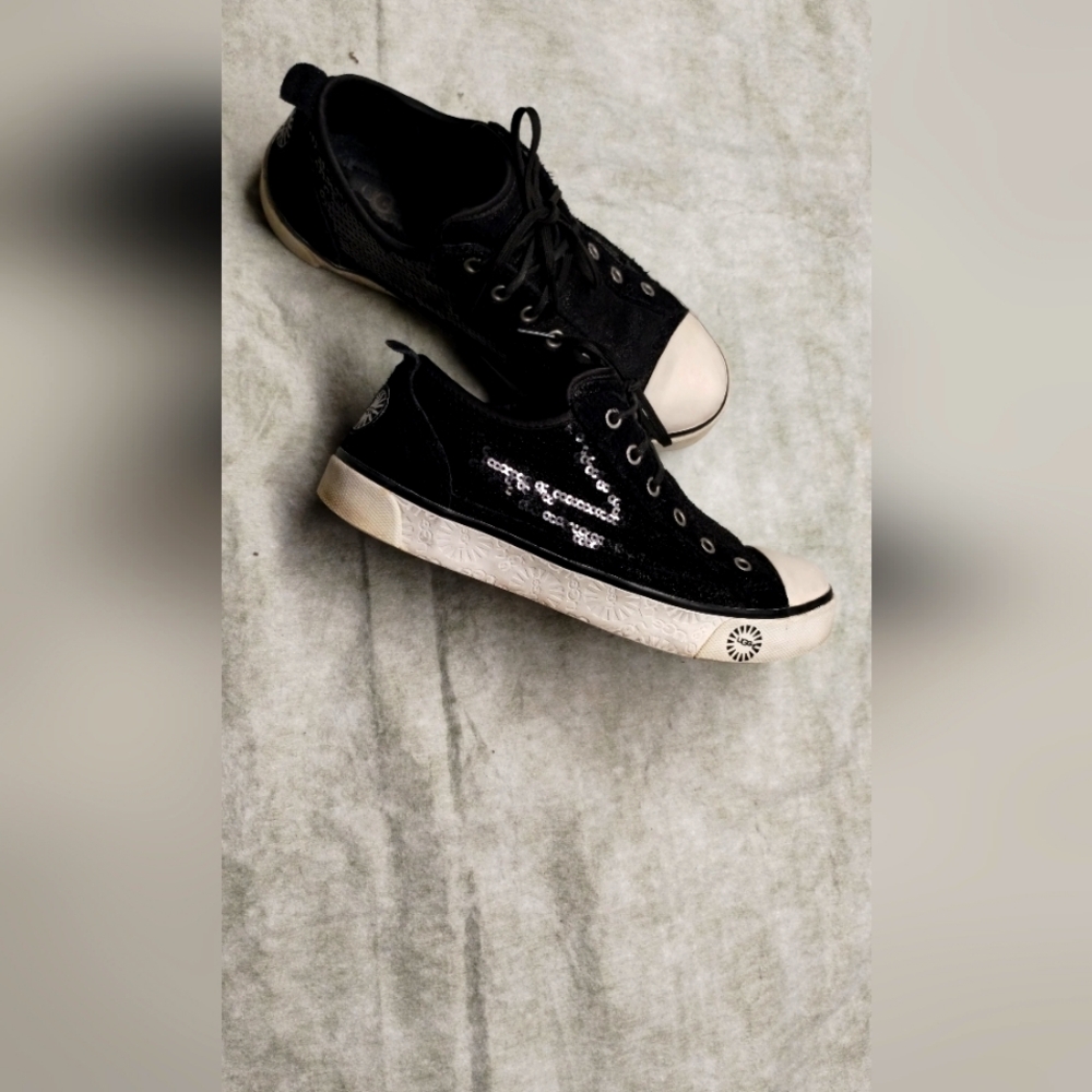 Ugg Black Sequin Sneakers size 6.5